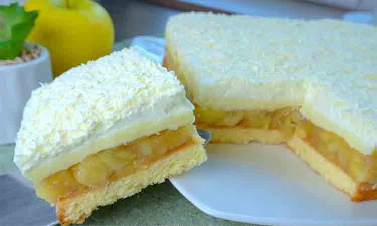 Descoperă Reteta de Prăjitură cu Mere, Budincă de Vanilie și Frișcă