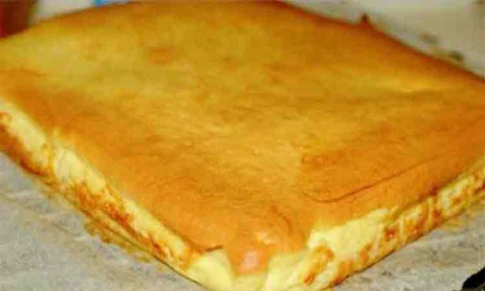 Prăjitură Turnată cu Brânză Dulce De Vaci – ( 9 linguri zahar, 9 linguri ulei, 9 linguri lapte …