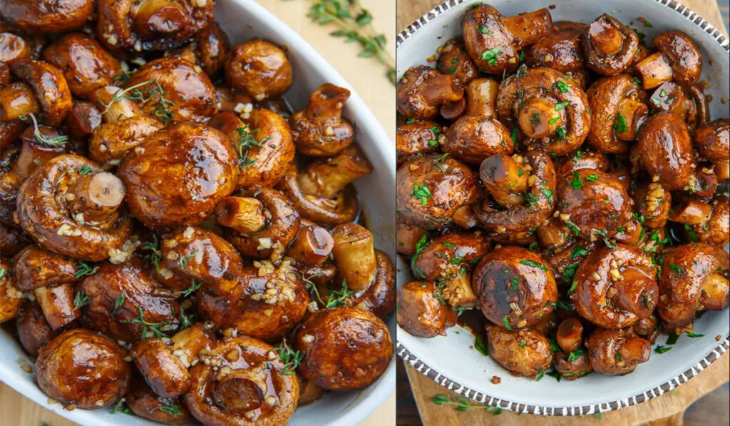 Ciuperci Delicioase la Cuptor cu Usturoi și otet Balsamic – Rețetă Simplă și Gustoasa