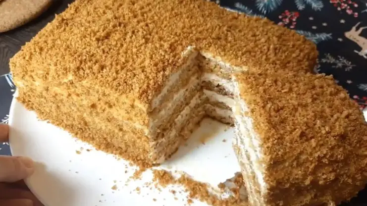 Nasa si Fina – Tort de Casă Pufos cu Miere, Smântână și Nuci