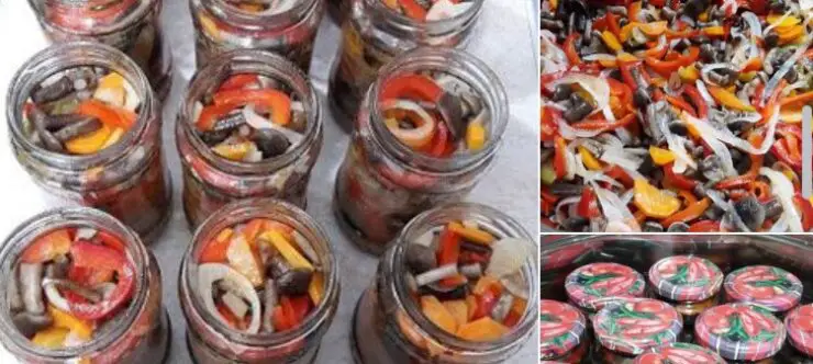 Salată de toamnă cu bureți – Rețetă delicioasă și ușor de preparat! Aproximativ 20 de borcane garantate