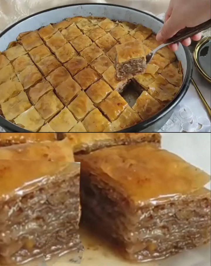 Aceasta este adevărata baclava… Mai multe nuci decât foi… Cea mai bună pe care am făcut-o vreodată…