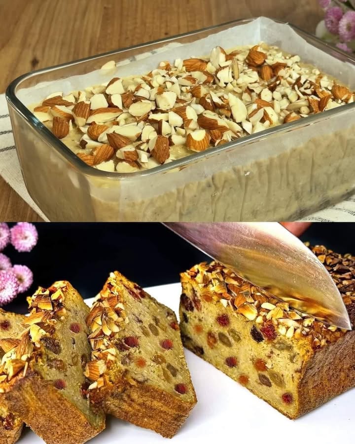 Chec cu fructe confiate și migdale