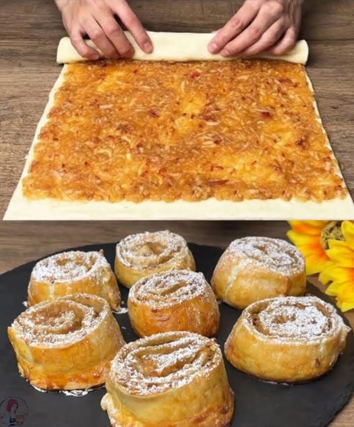 Dacă aveți aluat foietaj și 2 mere, pregătiți un desert delicios în doar 10 minute, perfect pentru fiecare zi…