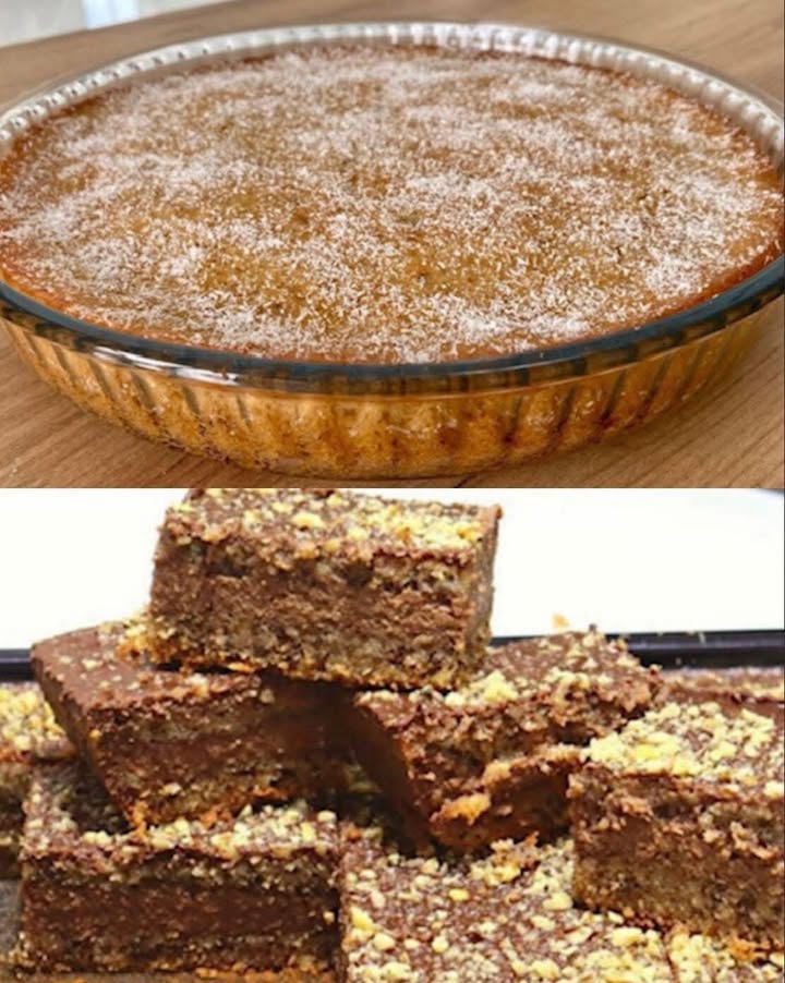 FĂRĂ MIXER: Pregătește o prăjitură perfectă cu griș și nuci, are un gust irezistibil PĂTRĂȚELE CU NUCI.