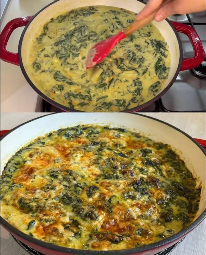 Foarte gustos și suculent spanac la cuptor Cină rapidă și sănătoasă în 10 minute