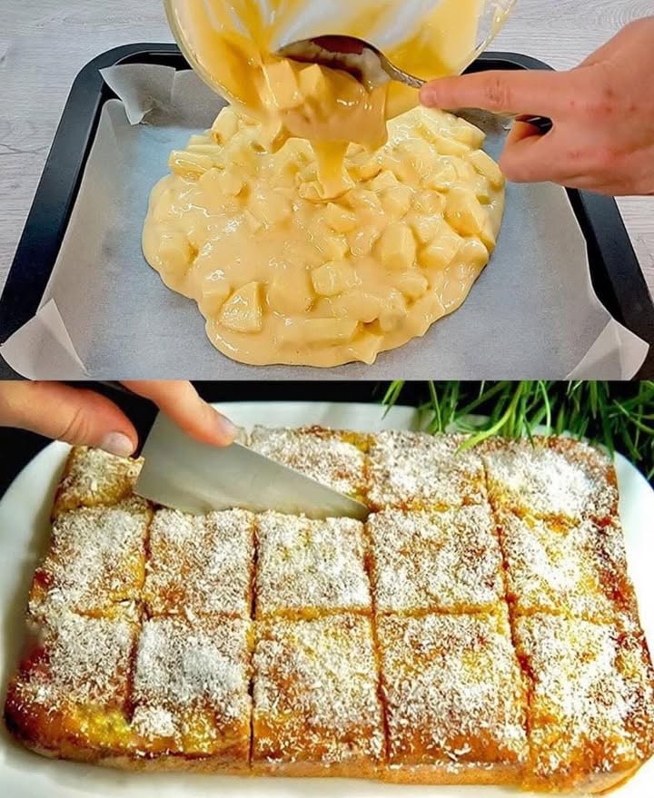 O rețetă excelentă pentru prăjitură cu mere Rapidă, ușoară și foarte gustoasă Un desert pentru fiecare zi, din ingrediente ieftine