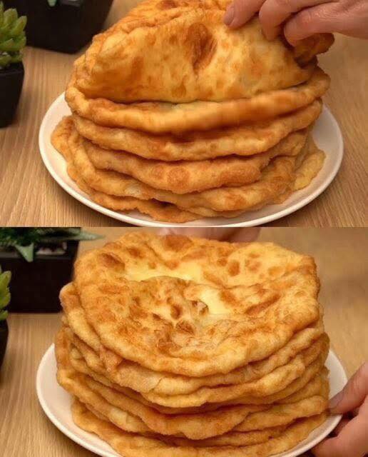 Plăcinte subțiri umplute cu brânză… Moi ca clătitele, rapide și foarte gustoase…