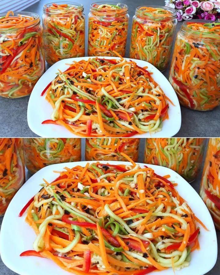 Salată de legume marinate pentru iarnă, Această rețetă pentru iarnă este perfecțiunea! Anul trecut am făcut 50 de borcane și familia mea le-a terminat atât de repede! Super simplu de preparat, iar gustul este fantastic.