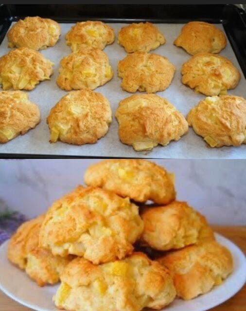 Se fac în 1 minut! Luați 2 mere și faceți acești biscuiți în 5 minute… Moi ca spuma