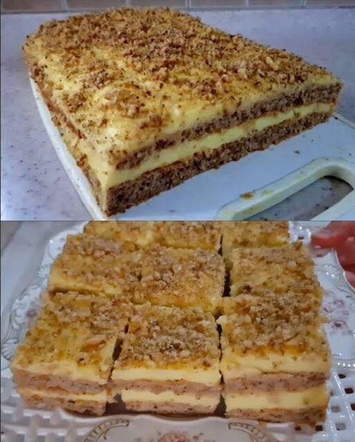 TORT CU 10 LINGURI DE NOCI… Un desert irezistibil, toată lumea ia câte 2-3 felii…