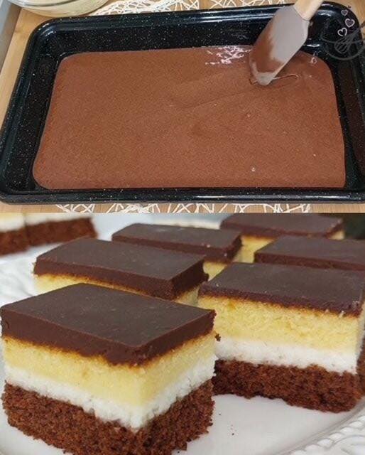 Totul se coace împreună PRĂJITURĂ IEFTINĂ CU COCOS  Câte 12 linguri din fiecare ingredient