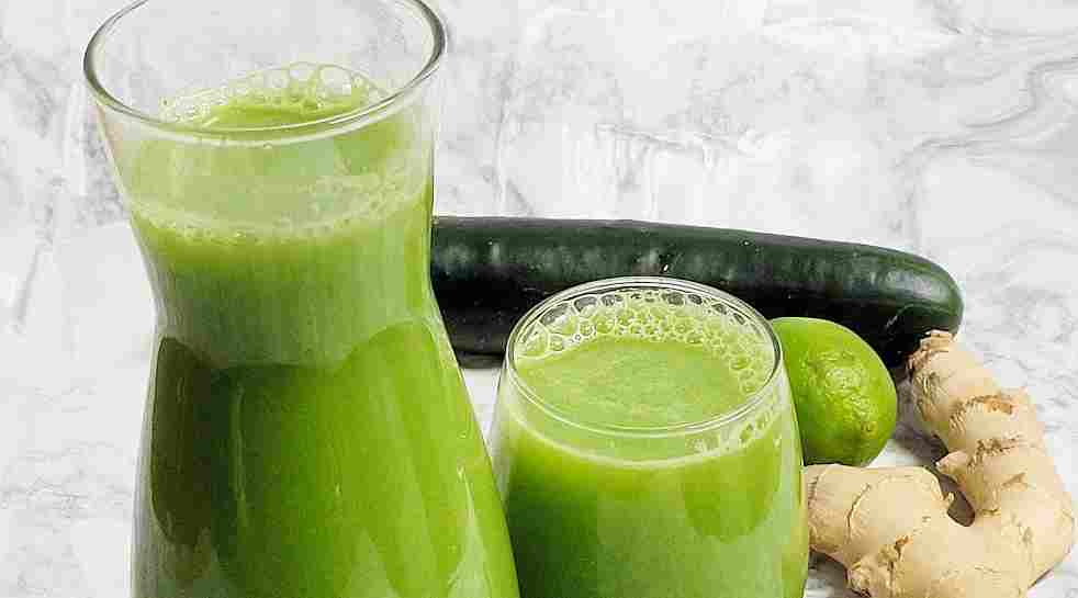 Castravete, ghimbir și suc de lămâie