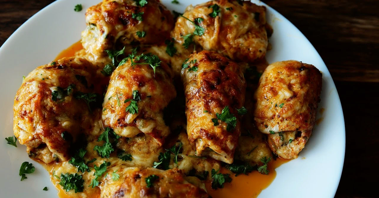 Cel mai bun RECEPT pentru piept de pui umplut: Veți adora aceste rulouri cu brânză!