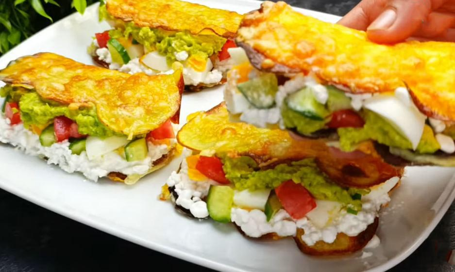 Am avut ideea genială să prepar wraps cu o felie de cartof: o cină sănătoasă și delicioasă cu 370 Kcal!