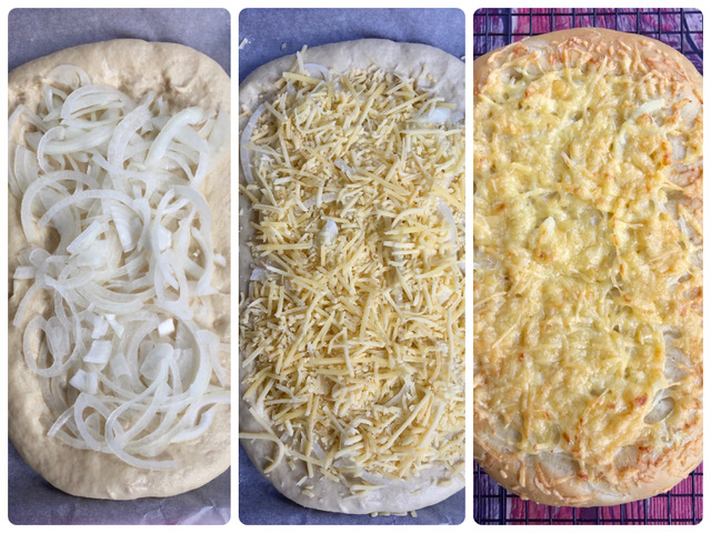 Pâine cu ceapă fără drojdie, mâncată mai repede decât s-a copt!