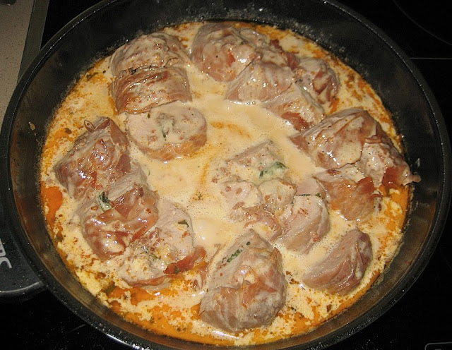 Fileuri de porc umplute cu șuncă Parma