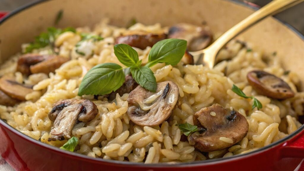 Risotto de ciuperci, pregătit așa, pot să-l mănânc și eu când sunt la dietă: Este cu adevărat delicios!