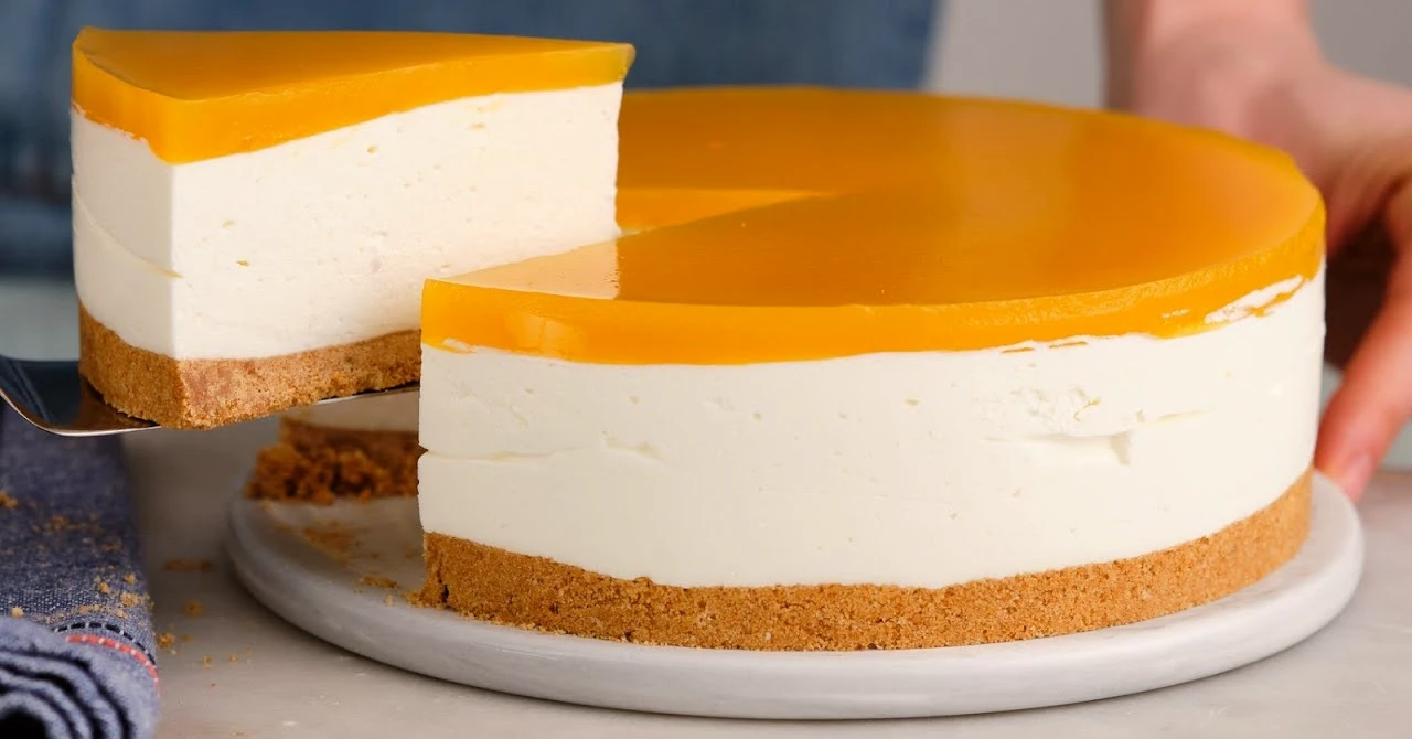 Tort neprajit cu ricotta și jeleu de portocale: Deliciu răcoritor!