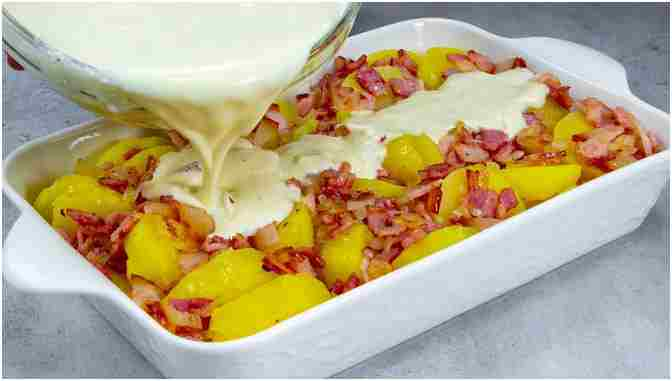 Cartofi carbonara gata în 20 de minute