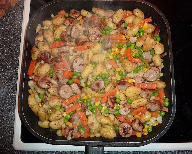 Gnocchi cu legume la tigaie