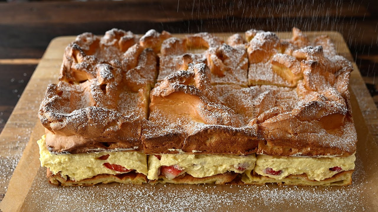 Cele mai bune felii cu cremă și căpșuni: REȚETĂ (Ușor și simplu)