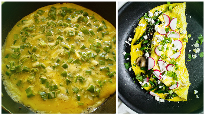 Omletă ușoară și low carb de primăvară