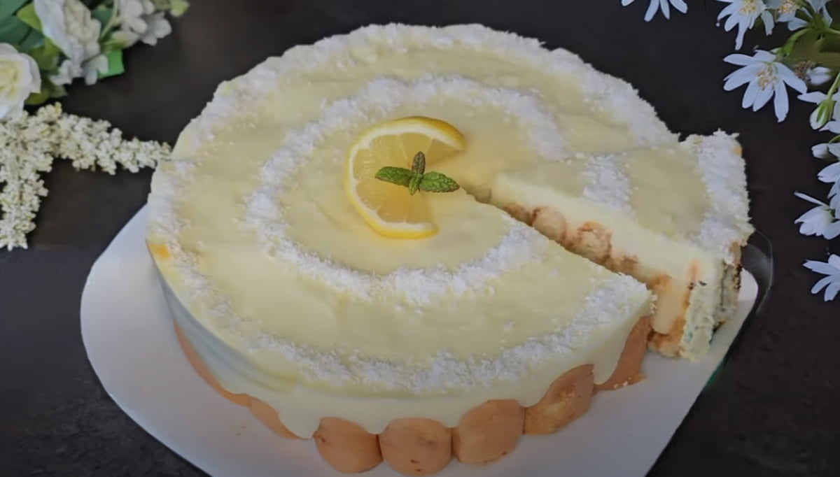 Tort răcoritor cu lămâie: Desert foarte simplu și delicios fără coacere!