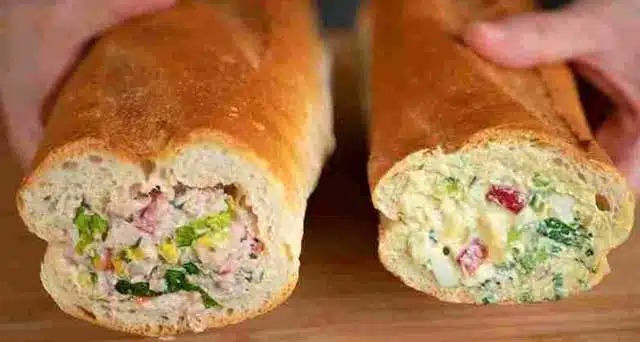Rețetă de pâine umplută pentru micul dejun