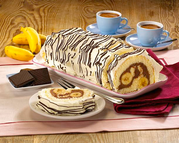 Banana split rulat