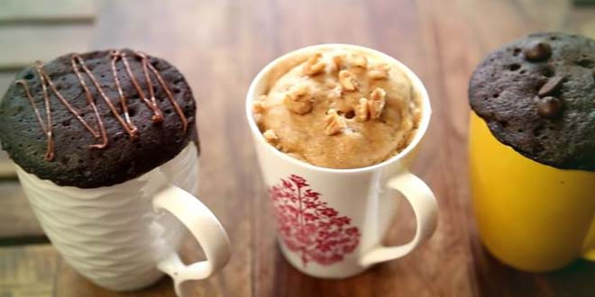 Prăjituri la ceașcă sărace în calorii din cuptorul cu microunde