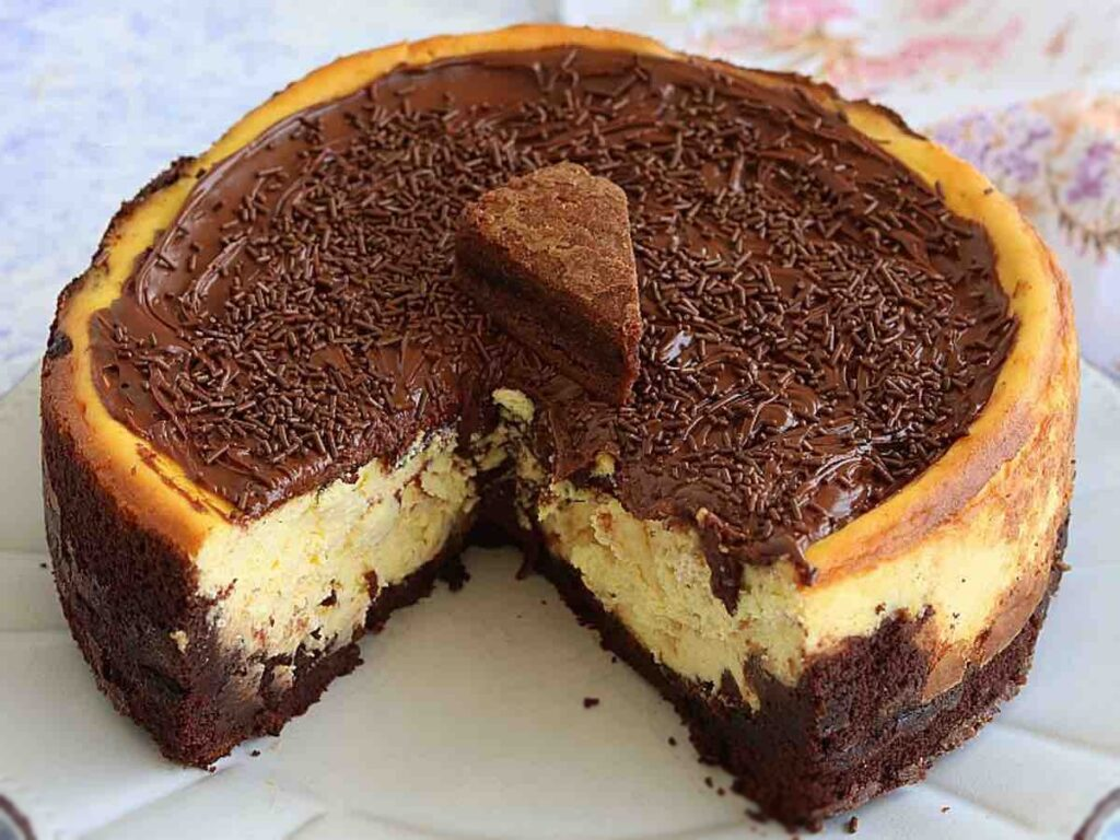 Brownie-cheesecake, un desert delicios
