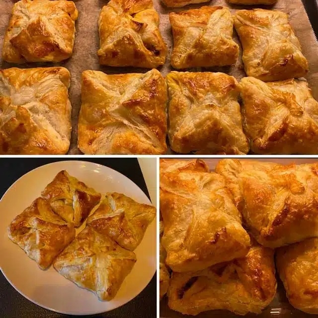 Pateuri din foitaj cu carne tocată și mozzarella – Rețetă