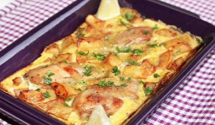 Rețetă de tajine la cuptor cu ouă și pui, foarte ușor de preparat