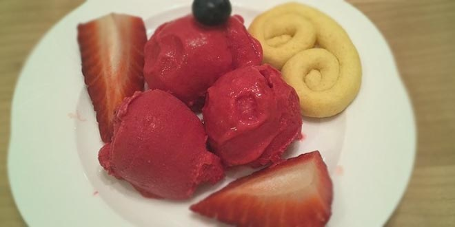 Înghețată de zmeură low carb, din Thermomix