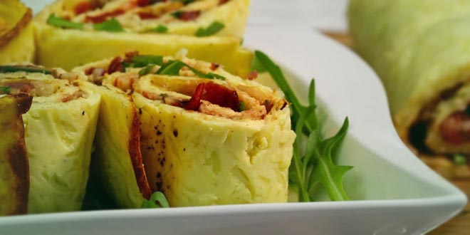 Rulou de pizza low carb (4 porții)