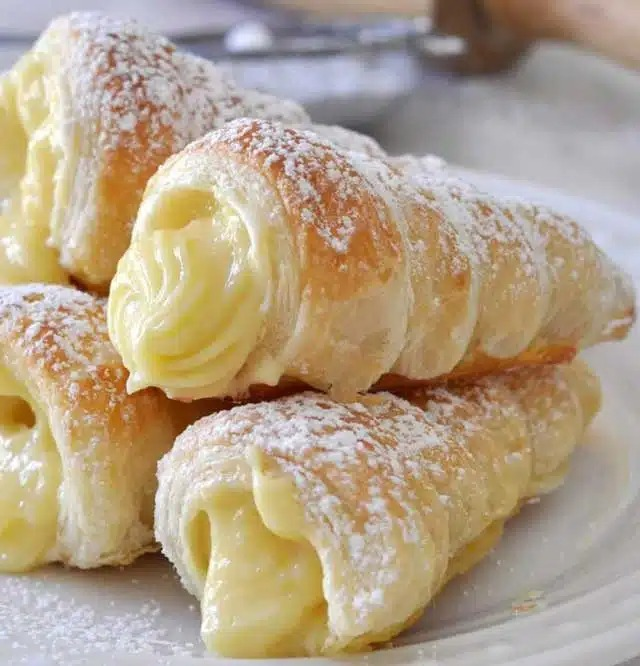 Rețetă de cannoncini umpluți cu cremă italiană
