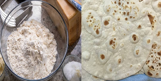 Iată traducerea exactă a titlului în limba română:  
**Cum să pregătiți tortillas din făină cu ingrediente pe care cel mai probabil le aveți acasă**