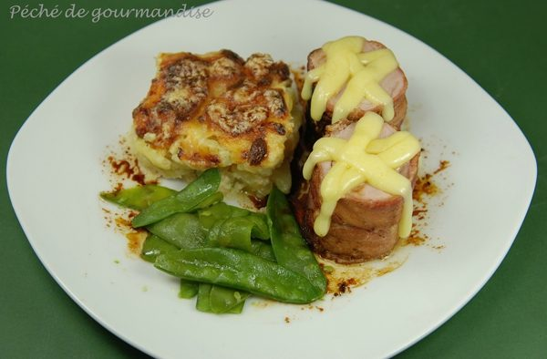 Filet mignon de porc cu cașcaval Comté, gratin savoyard