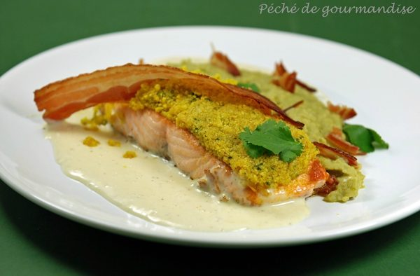 Somon cu piure de mazăre după Philippe Bohrer