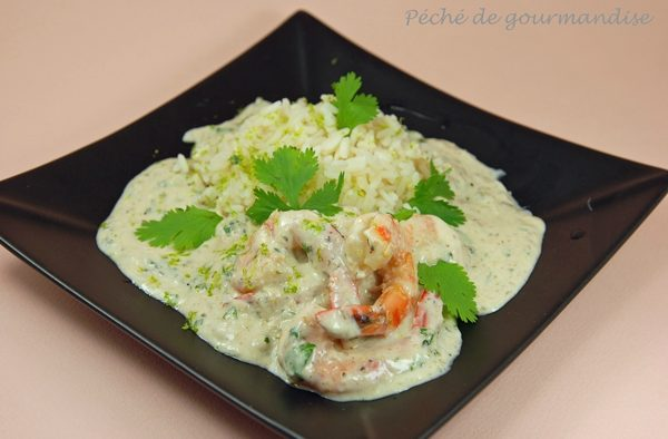 Curry de creveți cu cocos