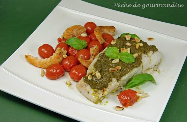 File de saithe cu pesto