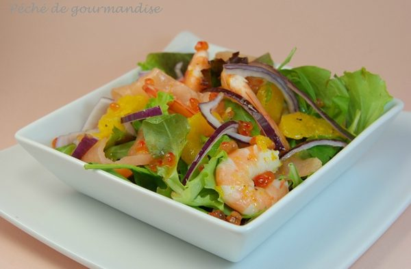 Salată nebună de somon și creveți