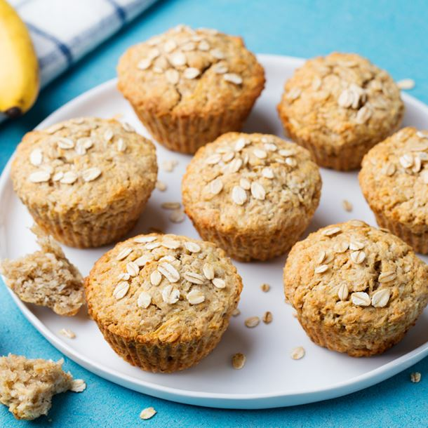 Muffins cu afine sălbatice și fulgi de ovăz WW