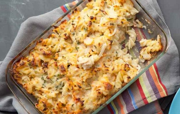 Gratin de paste cu somon WW
