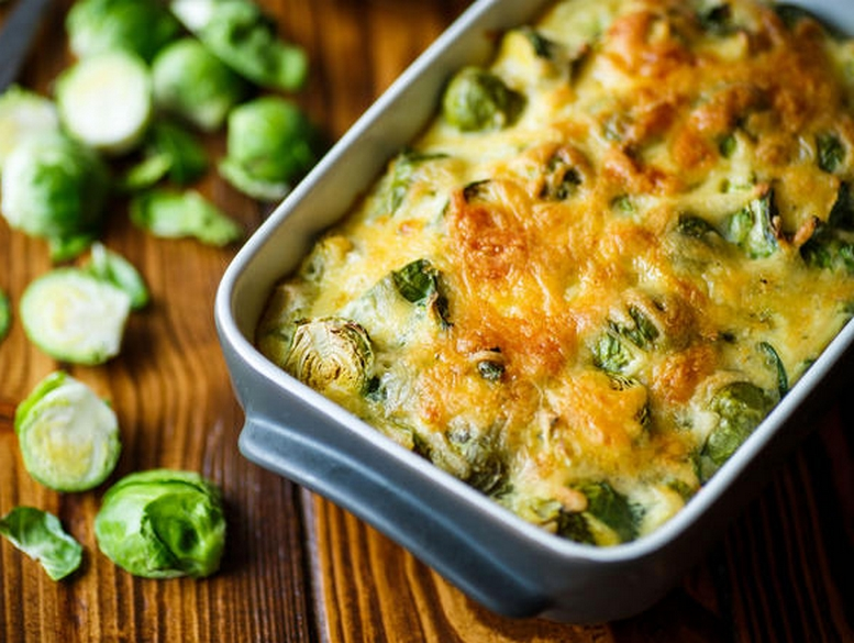Gratin de varză de Bruxelles cu brânză albă WW