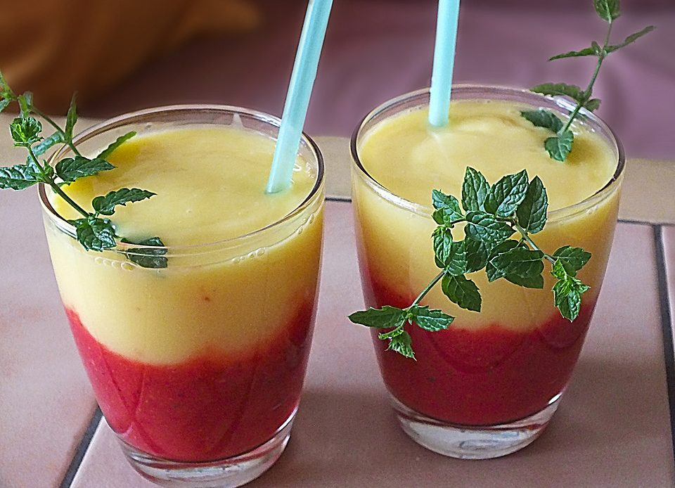 Smoothie de vară bicolor