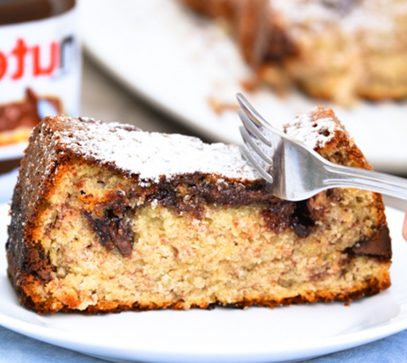 Prăjitură cu banane și Nutella făcută cu Thermomix