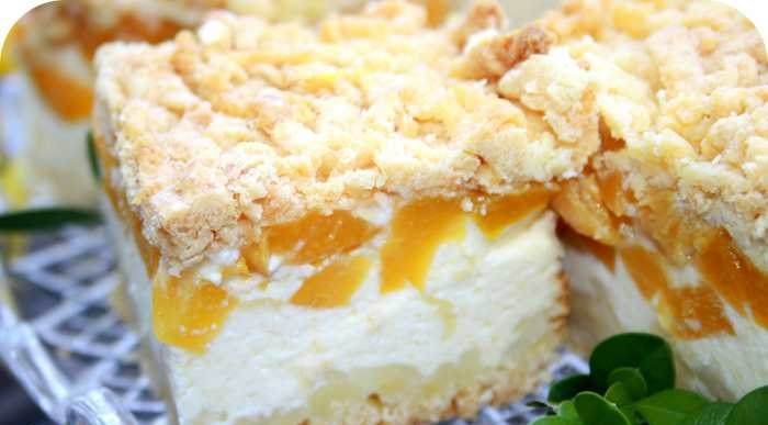 Cheesecake cu piersici