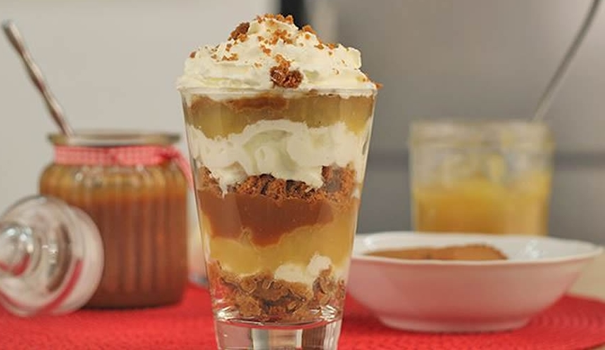 Verrine de caramel-măr și speculoos cu Thermomix